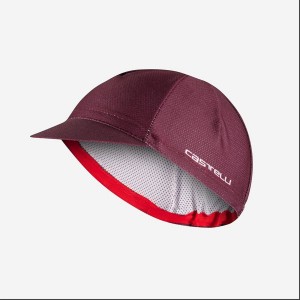 Boné Castelli ROSSO CORSA 2 Masculino Bordeaux Escuro | CMOGN1629