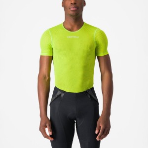 Camada Base Castelli PRO MESH 2.0 SHORT SLEEVE Masculino Luz Verdes | AHPYC2834