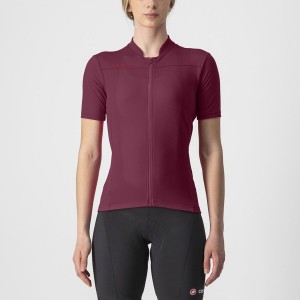 Camisa Castelli ANIMA 3 Feminino Bordeaux Vermelhas | SQLNM8243