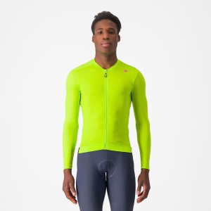 Camisa Castelli ESPRESSO LS Masculino Luz Verdes Verdes Escuro | CUPHM7436