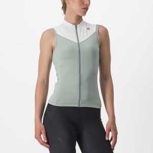 Camisa Castelli SOLARIS SLEEVELESS Feminino Verdes Branco | CJOUT2671