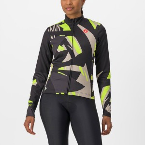 Camisa Castelli TROPICALE LS Feminino Pretas | ZJETX8925