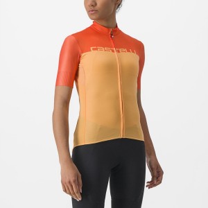 Camisa Castelli VELOCISSIMA Feminino Laranja Vermelhas Escuro | RVSTU5960