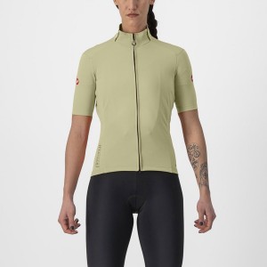 Casacos Castelli PERFETTO RoS 2W WIND Feminino Verdes | FPWOD8041