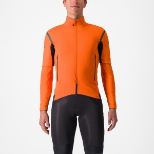 Casacos Castelli PERFETTO RoS 2 CONVERTIBLE Masculino Vermelhas Laranja Cinzentas Escuro | UZSMW8657