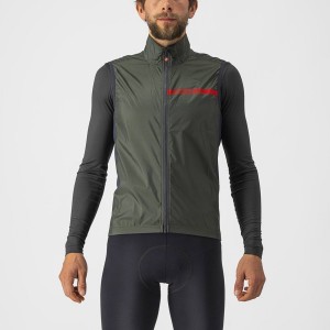 Colete Castelli SQUADRA STRETCH Masculino Verdes Cinzentas Escuro | JSRNC9647