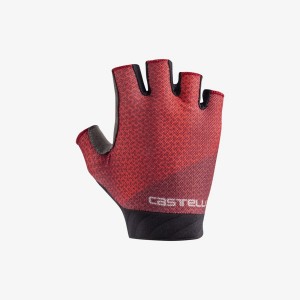 Luvas Castelli ROUBAIX GEL 2 Feminino Vermelhas | PGRKO6158