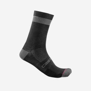 Meias Castelli ALPHA 18 Masculino Pretas Cinzentas Escuro | SOGYW8264