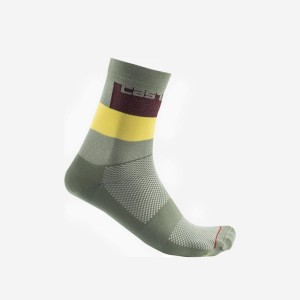 Meias Castelli BLOCCO 15 Masculino Verdes | ZMCIB1820