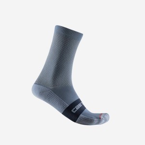 Meias Castelli ESPRESSO 15 Masculino Luz Cinzentas Azuis | YOTXE5314