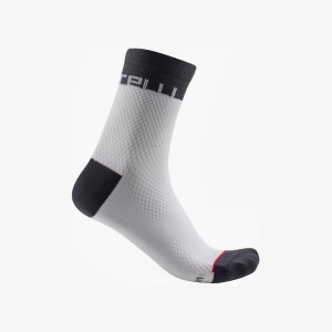 Meias Castelli VELOCISSIMA 12 Feminino Branco Cinzentas Escuro | OTDUW9468