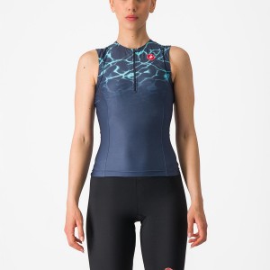 Ternos Castelli FREE 2 W TRI SINGLET Feminino Azuis Luz | MJHLB1943