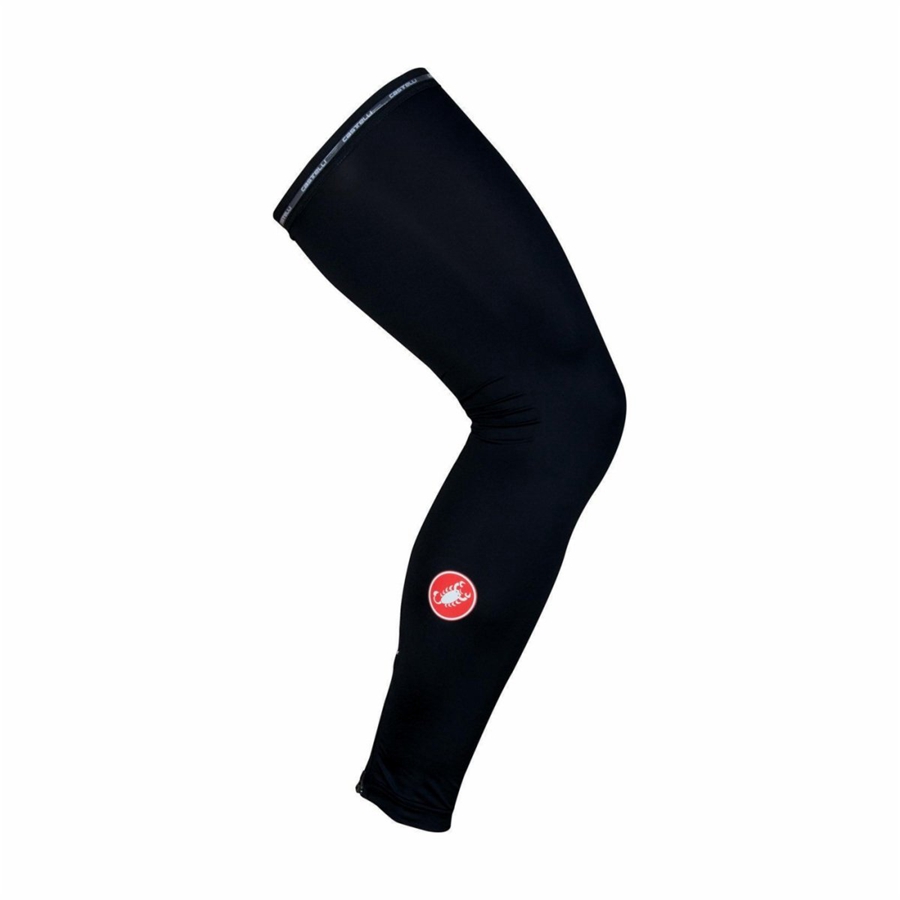 Aquecedor De Pernas Castelli UPF 50 + LIGHT LEG SLEEVES Feminino Pretas | OLYNI7648