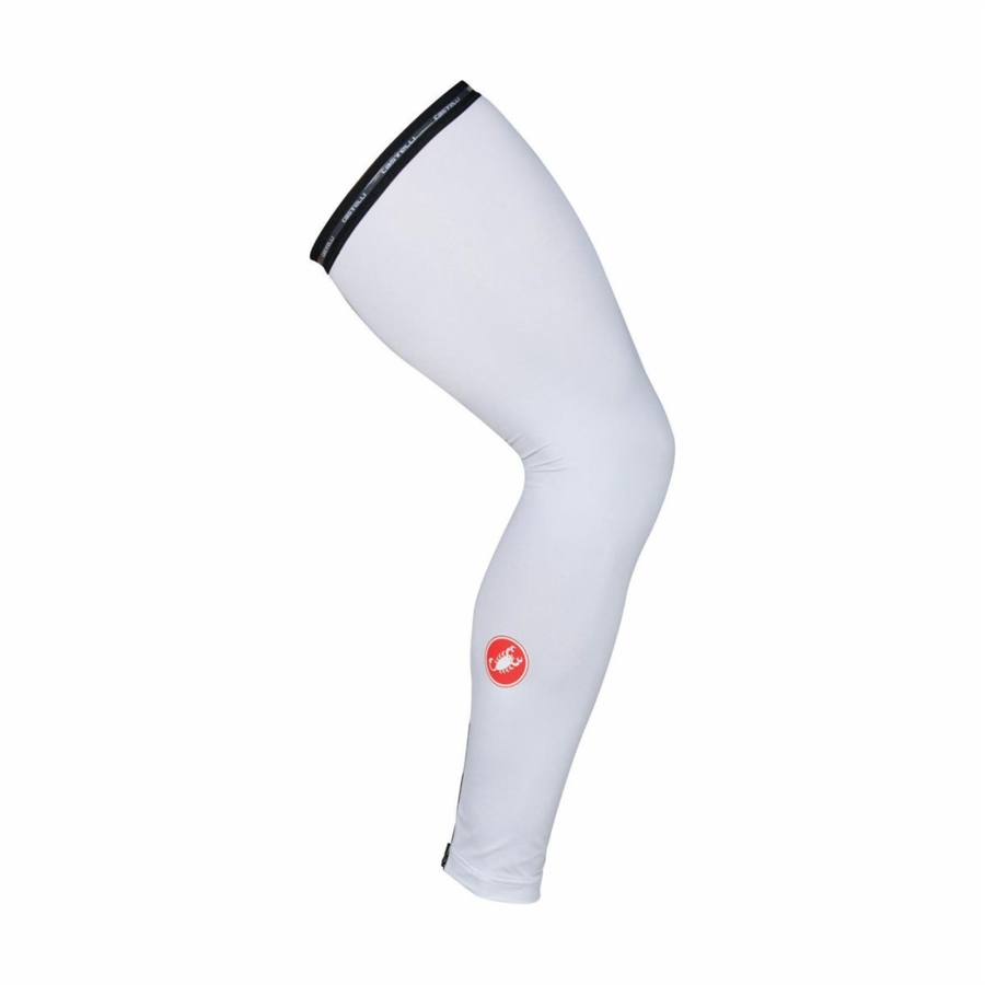 Aquecedor De Pernas Castelli UPF 50 + LIGHT LEG SLEEVES Feminino Branco | CRBTY8619