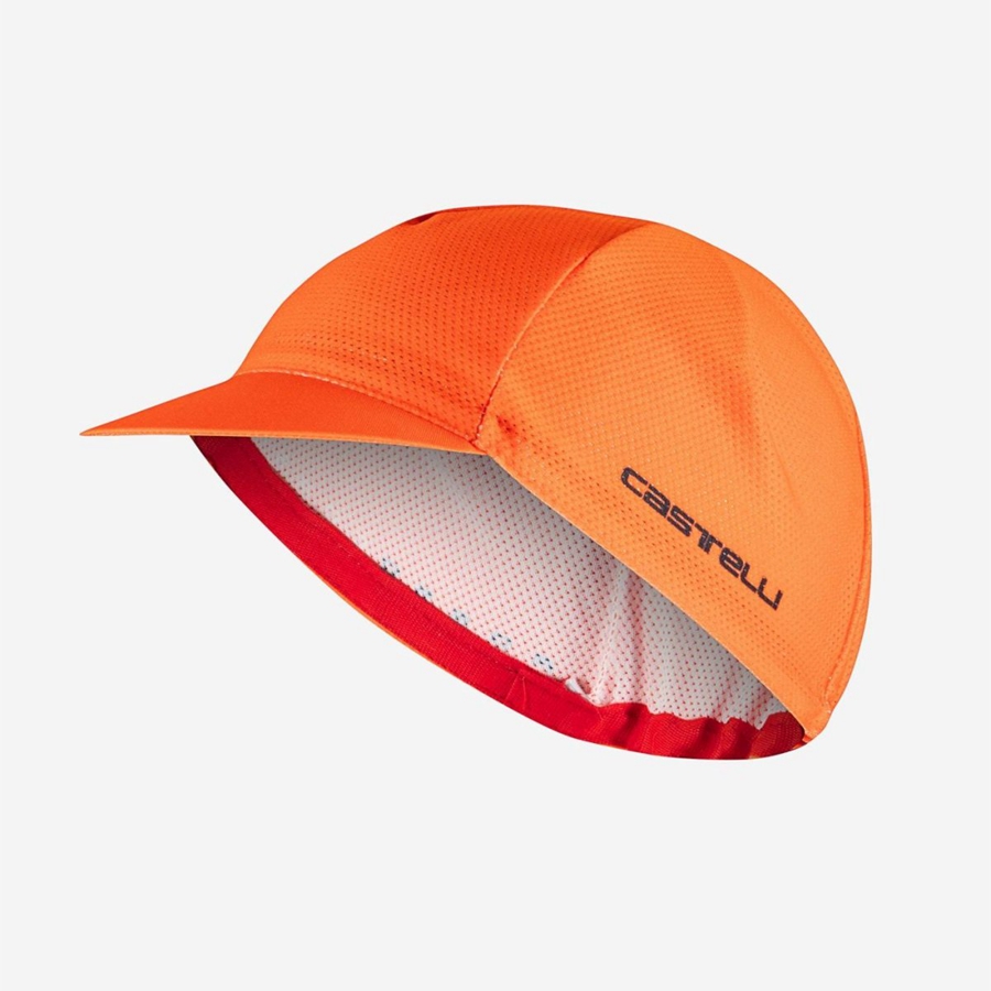 Boné Castelli ROSSO CORSA 2 Masculino Laranja | YZGNH2538