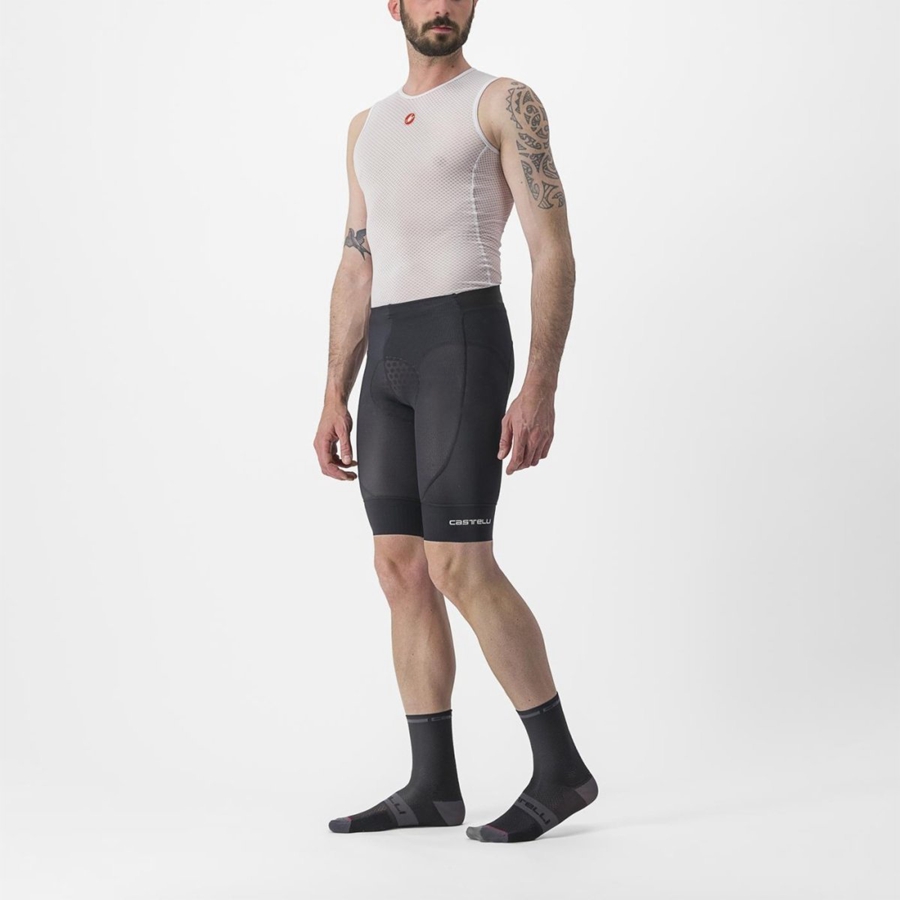 Calção Castelli TRAIL LINER Masculino Pretas | VJDAR2538