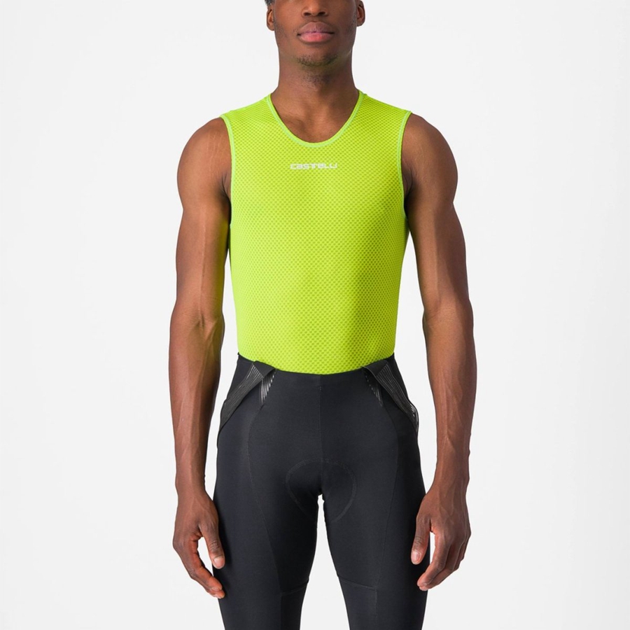 Camada Base Castelli PRO MESH 2.0 SLEEVELESS Masculino Luz Verdes | LHZSN5186