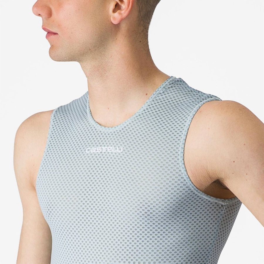 Camada Base Castelli PRO MESH 2.0 SLEEVELESS Masculino Azuis | ZHKEQ5281