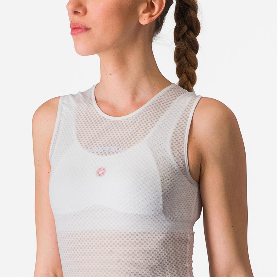 Camada Base Castelli PRO MESH W SLEEVELESS Feminino Branco | SIKCR5106