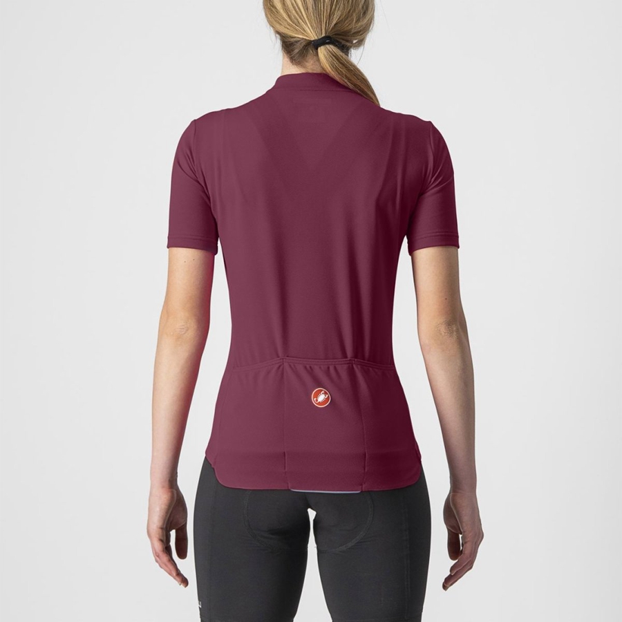 Camisa Castelli ANIMA 3 Feminino Bordeaux Vermelhas | SQLNM8243