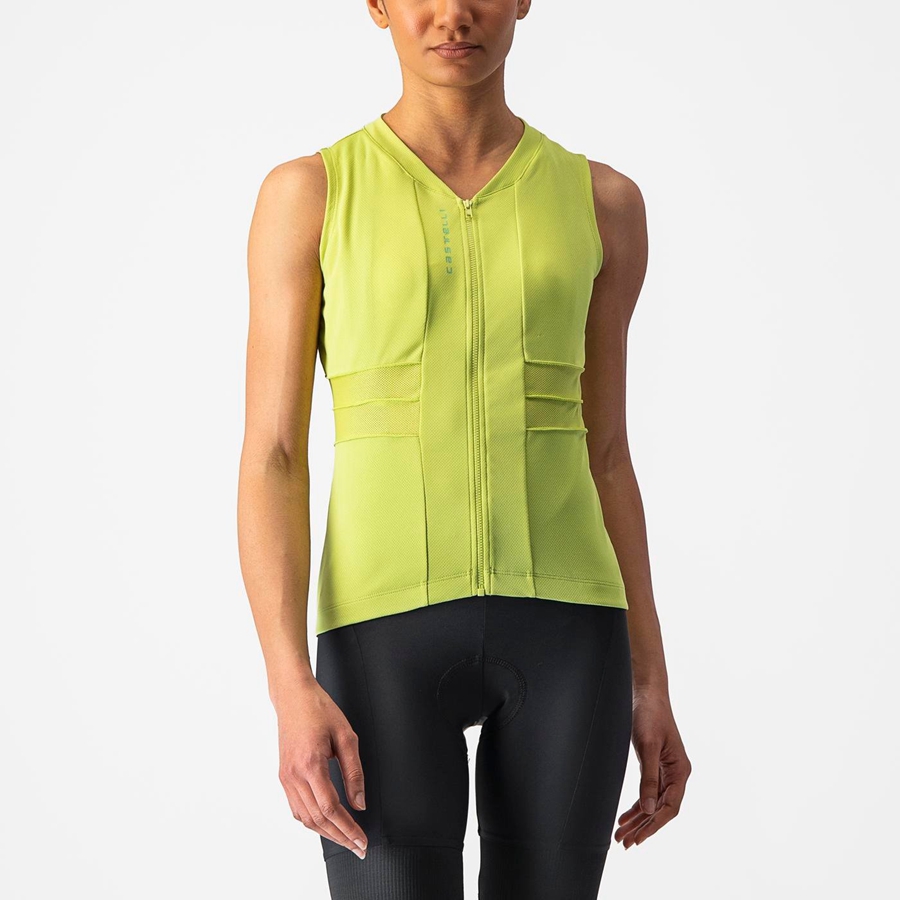 Camisa Castelli ANIMA 4 SLEEVELESS Feminino Luz Verdes | NERGI3597