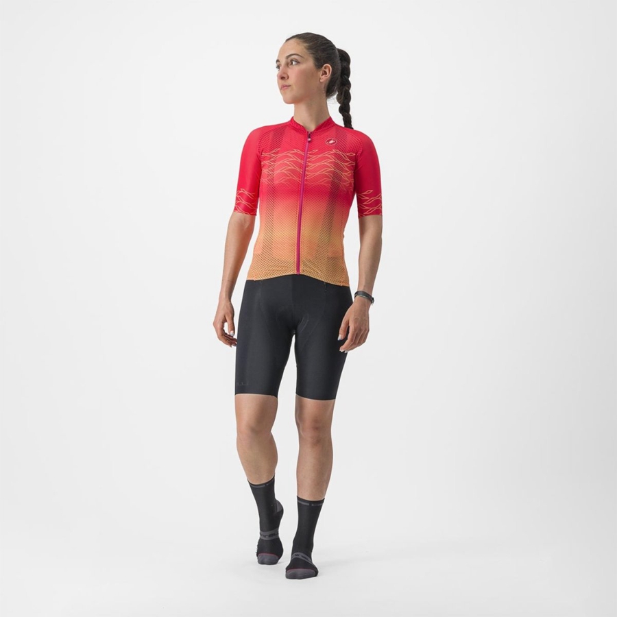 Camisa Castelli CLIMBER'S 2.0 W Feminino Laranja | VQEDX3821