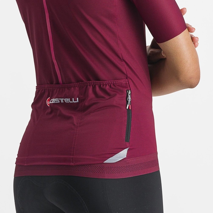 Camisa Castelli ENDURANCE W Feminino Bordeaux | UAFBV2741