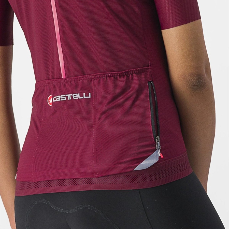 Camisa Castelli ENDURANCE W Feminino Bordeaux | UAFBV2741