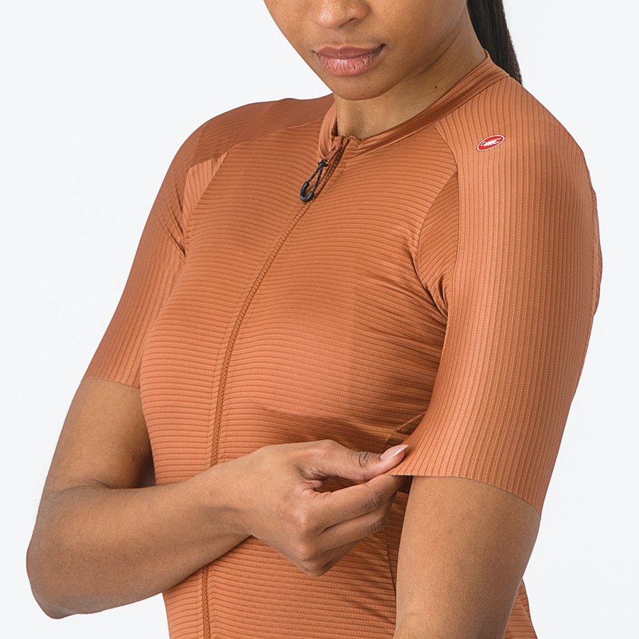 Camisa Castelli ESPRESSO W Feminino Bege Cinzentas Escuro | GFSWH3629