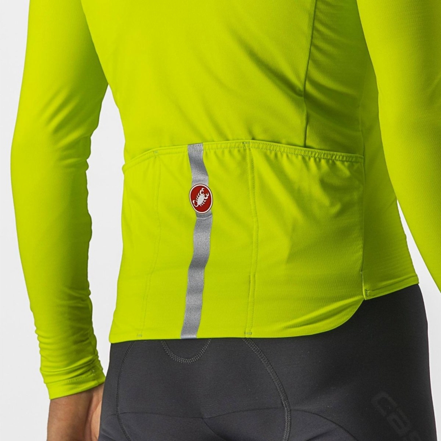 Camisa Castelli PRO THERMAL MID LS Masculino Luz Verdes | BKUOJ6802