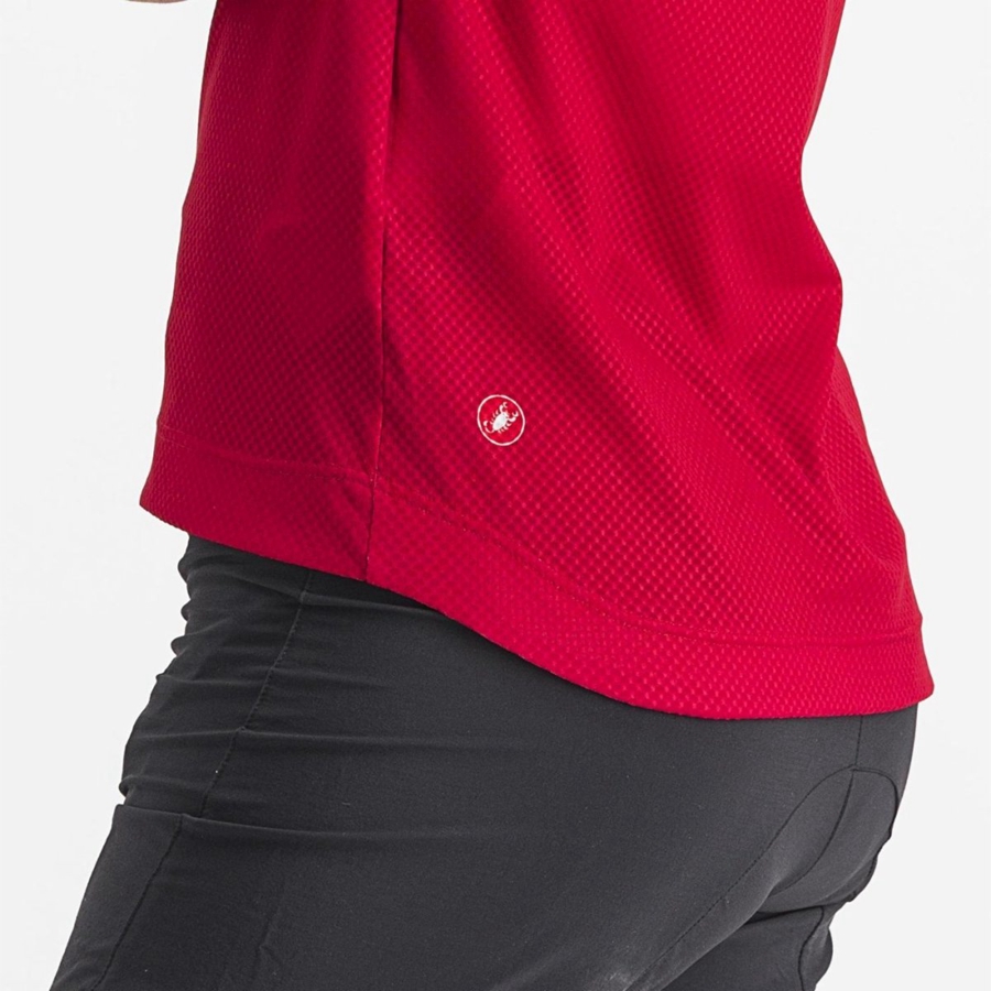 Camisa Castelli TRAIL TECH 2 W TEE Feminino Vermelhas Escuro | VKHPI8614