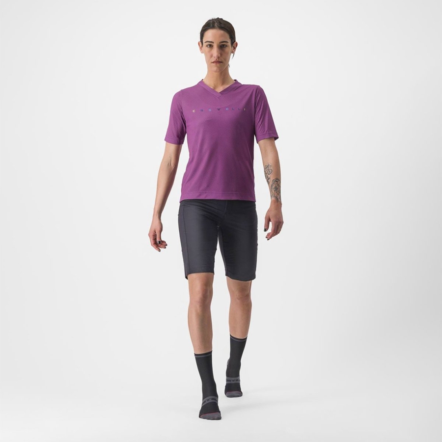 Camisa Castelli TRAIL TECH 2 W TEE Feminino Roxo | NRULF3047