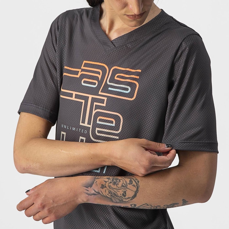 Camisa Castelli TRAIL TECH W TEE Feminino Cinzentas Escuro | CEIDZ8507