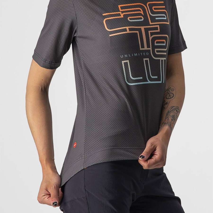 Camisa Castelli TRAIL TECH W TEE Feminino Cinzentas Escuro | CEIDZ8507