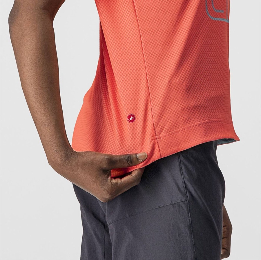 Camisa Castelli TRAIL TECH W TEE Feminino Coral | GWZUK3865