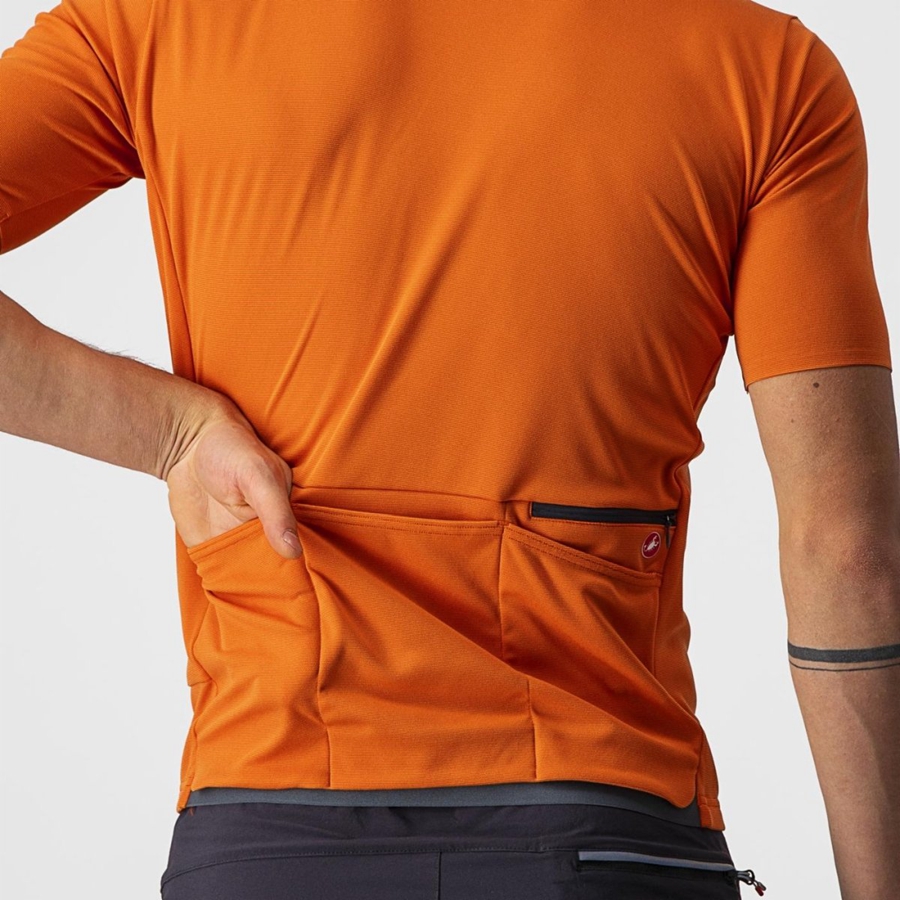 Camisa Castelli UNLIMITED ALLROAD Masculino Laranja Vermelhas | CZDNQ5361