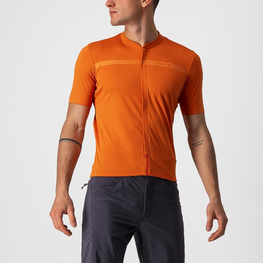 Camisa Castelli UNLIMITED ALLROAD Masculino Laranja Vermelhas | CZDNQ5361