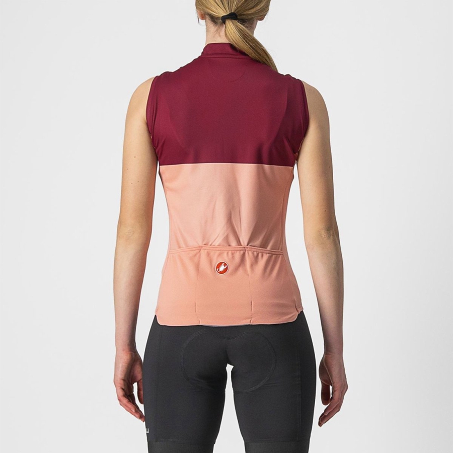 Camisa Castelli VELOCISSIMA SLEEVELESS Feminino Rosa Bordeaux | BZGFN1079