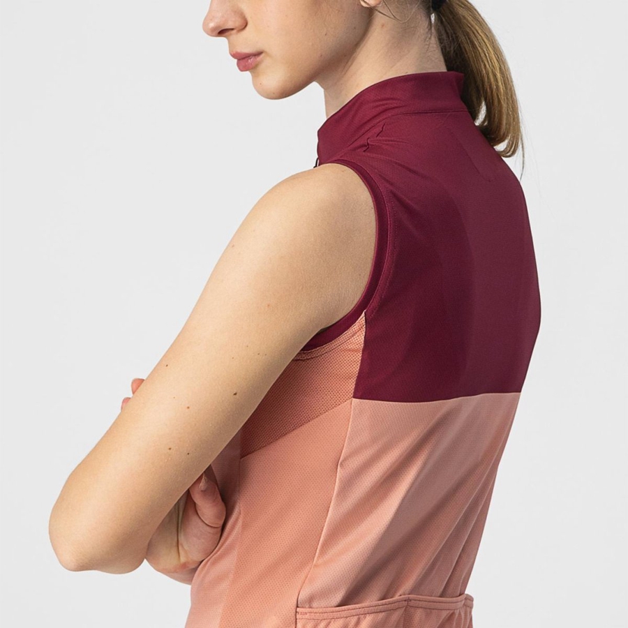 Camisa Castelli VELOCISSIMA SLEEVELESS Feminino Rosa Bordeaux | BZGFN1079