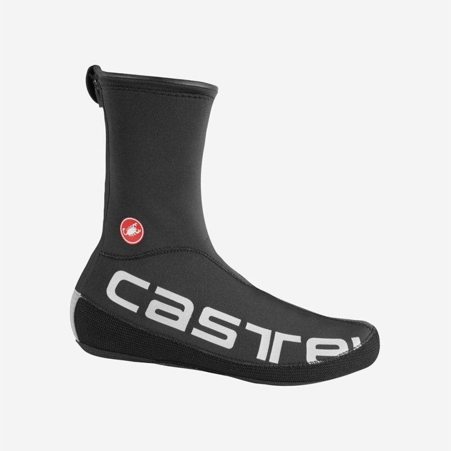 Capas Para Sapatos Castelli DILUVIO UL Masculino Pretas Prateadas | YHGMP1439