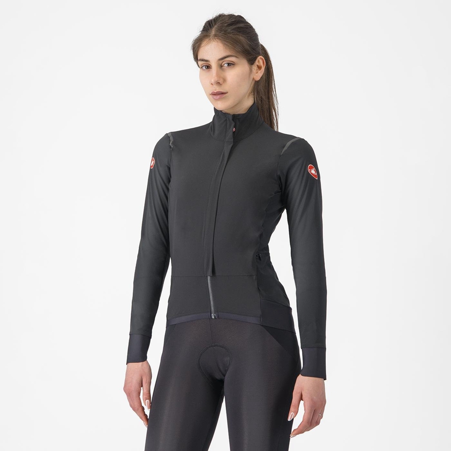 Casacos Castelli ALPHA FLIGHT ROS W Feminino Pretas Pretas | YWRFA1254