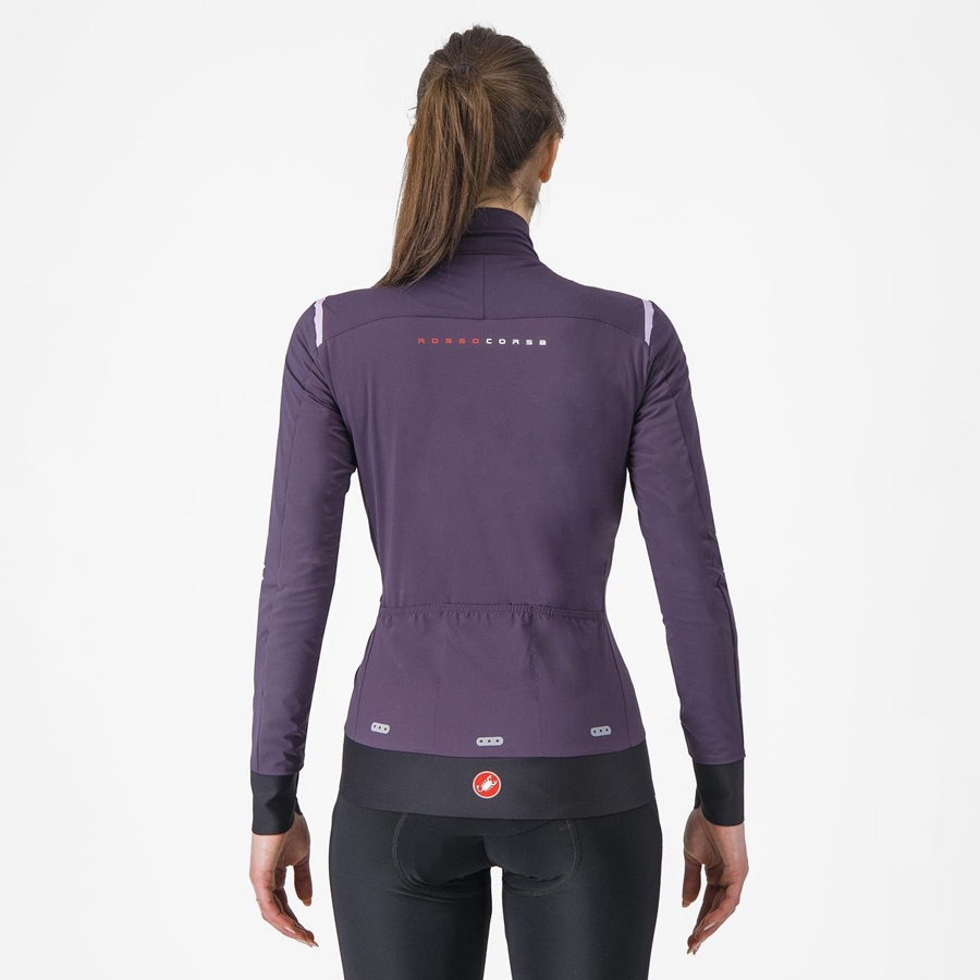 Casacos Castelli ALPHA FLIGHT ROS W Feminino Roxo | ANDPI4520