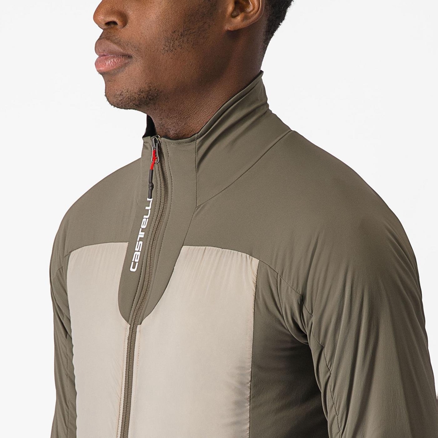 Casacos Castelli FLY THERMAL Masculino Verdes | YZBDG7286