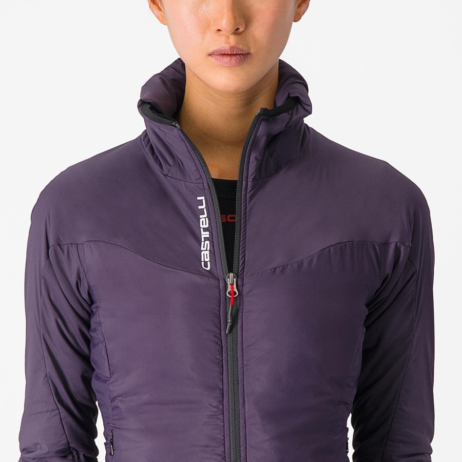 Casacos Castelli FLY THERMAL W Feminino Roxo | IXJGV2091