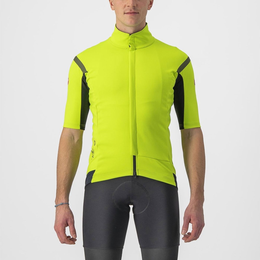 Casacos Castelli GABBA RoS 2 Masculino Luz Verdes Cinzentas Escuro | QMHYN5680