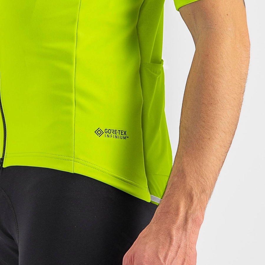 Casacos Castelli PERFETTO RoS 2 WIND Masculino Luz Verdes | OMUSC8516