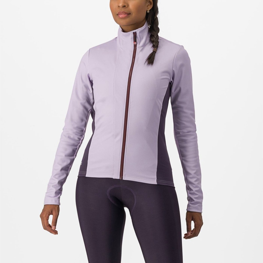 Casacos Castelli TRANSITION 2 W Feminino Roxo | TIWFP7160