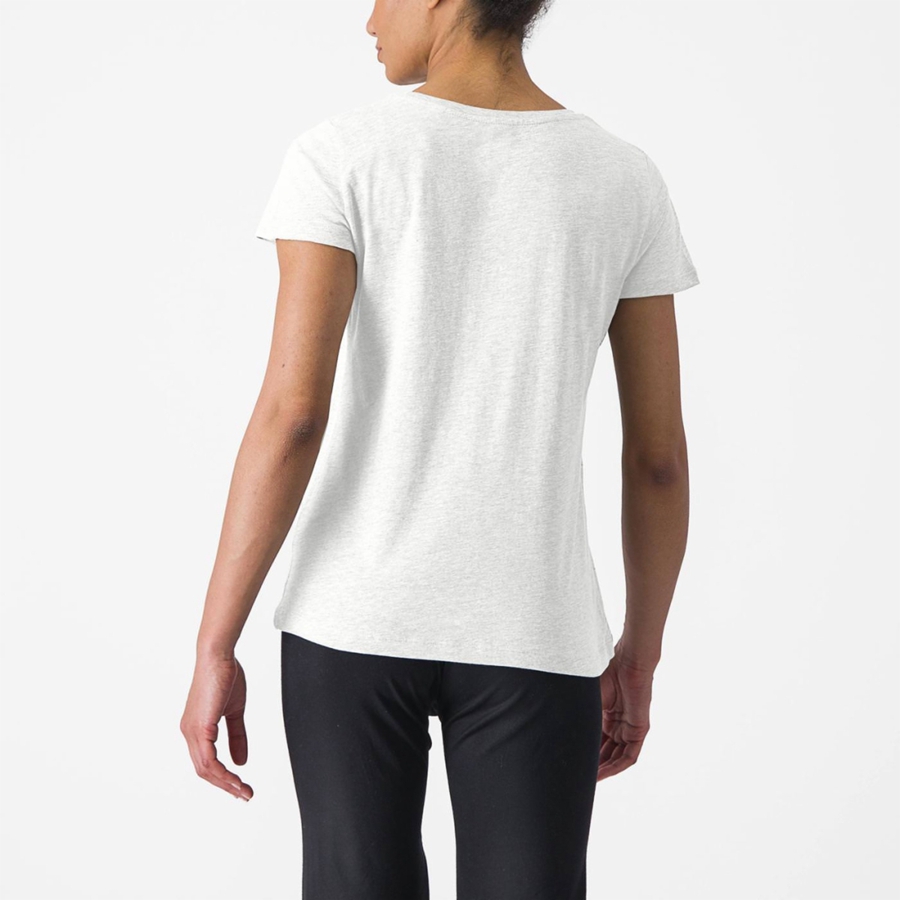 Casual Castelli CASTELLI CLASSICO W TEE Feminino Branco | DEOUZ6097