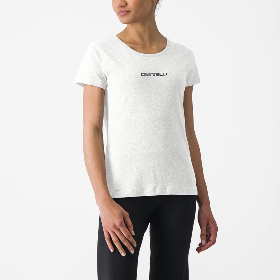 Casual Castelli CASTELLI CLASSICO W TEE Feminino Branco | DEOUZ6097