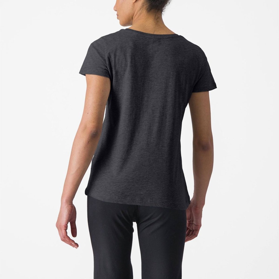 Casual Castelli CASTELLI CLASSICO W TEE Feminino Pretas | ZFRCB8964